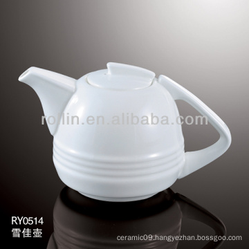 healthy durable white porcelain oven safe tea pots with lid